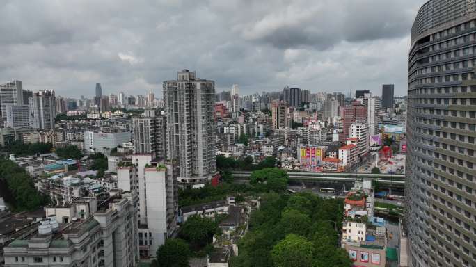 广州城中村航拍 广州城市航拍