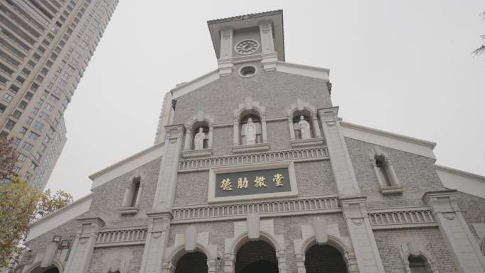 重庆基督教教堂德肋撒堂4K 50P素材