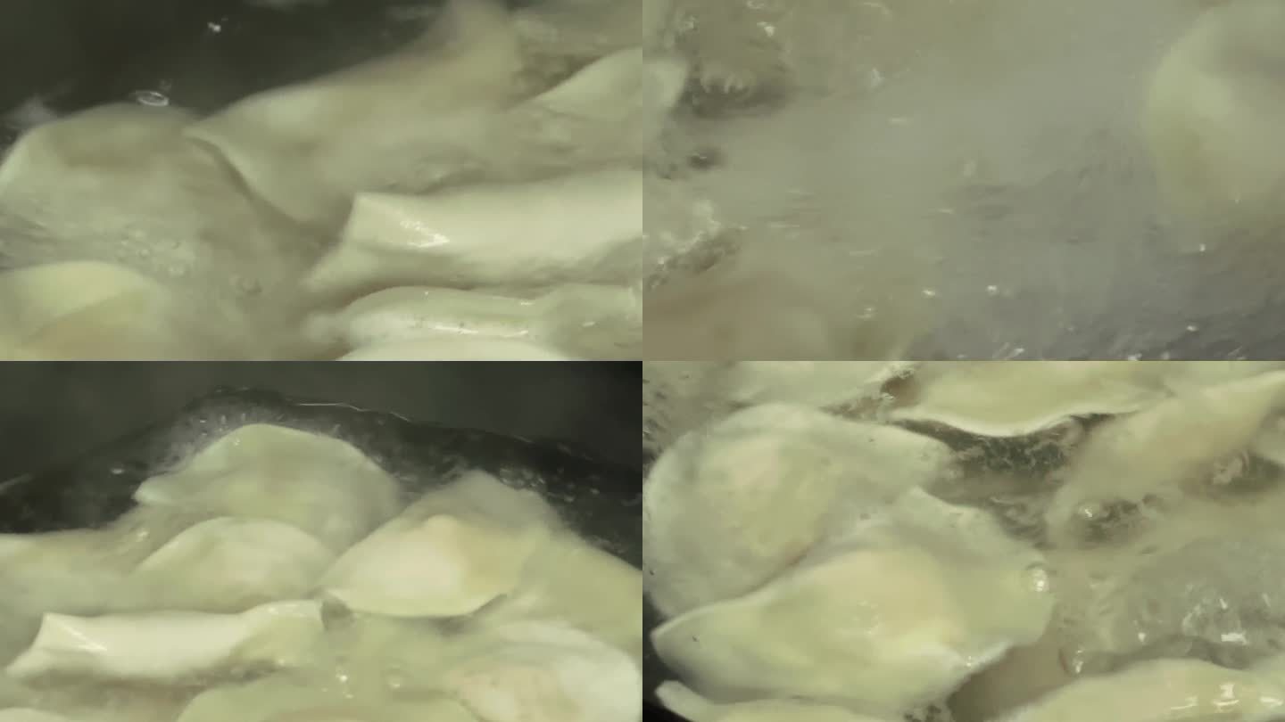煮饺子 饺子 水饺 沸腾的水饺沸水过年煮