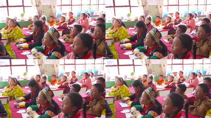 高原小学生 小学生上课 西藏学生上课