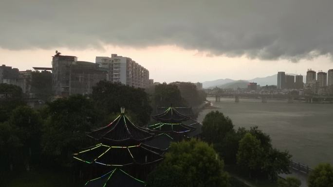 台风暴雨台风登陆受灾飓风素材水灾自然灾