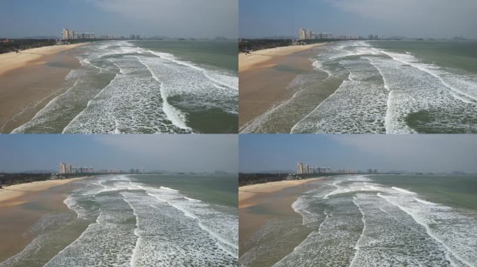 原创福建漳州东山岛金銮湾海滩自然风光航拍