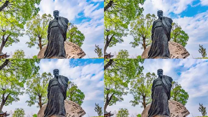 抚州汤显祖雕像延时