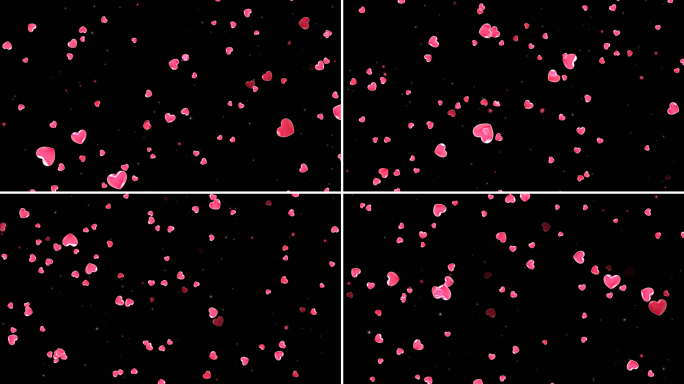 4K红心粒子飞舞