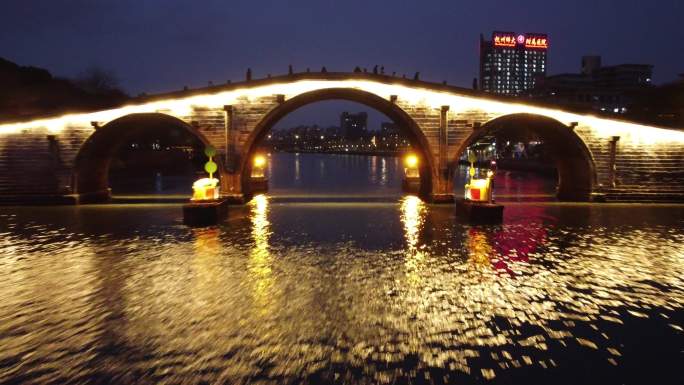 杭州 运河 拱宸桥 元宵 夜景1