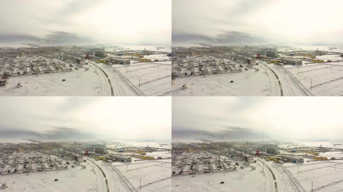 下雪 雪景 雪景小镇 西藏县城 高原县城