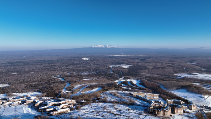 【4K】雪山山顶航拍空镜