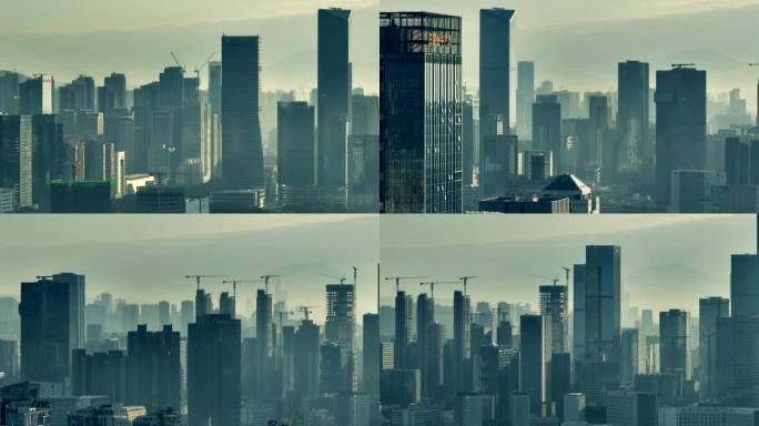 4K航拍深圳城市建筑群