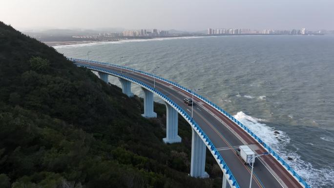 原创 福建漳州东山岛苏峰山沿海公路航拍