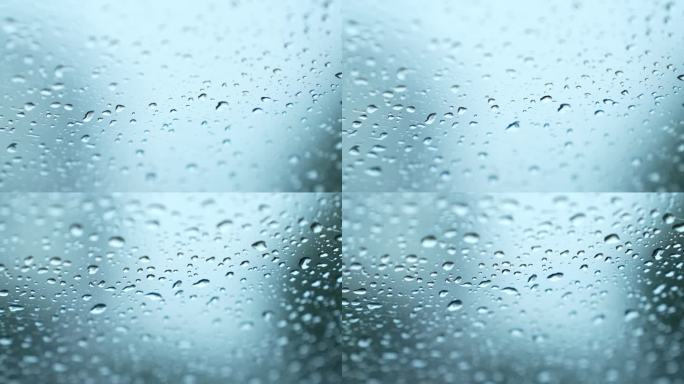 下雨雨水玻璃水珠