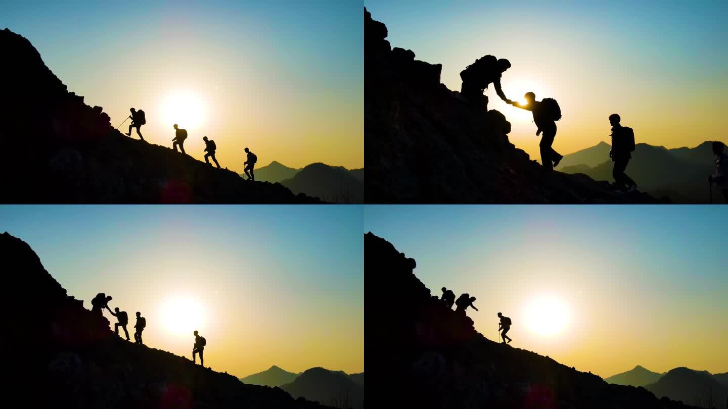 爬山登山团队图片素材-正版创意图片500857817-摄图网