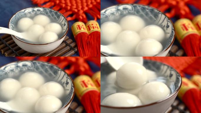 中国传统节日元宵节吃汤圆4K