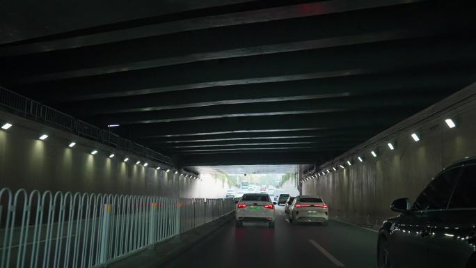 4K正版-长沙交通公路穿过隧道桥洞