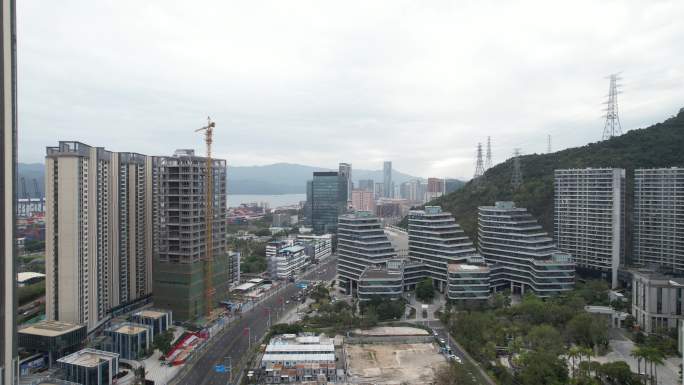 【正版素材】深圳盐田区深盐路城市风光