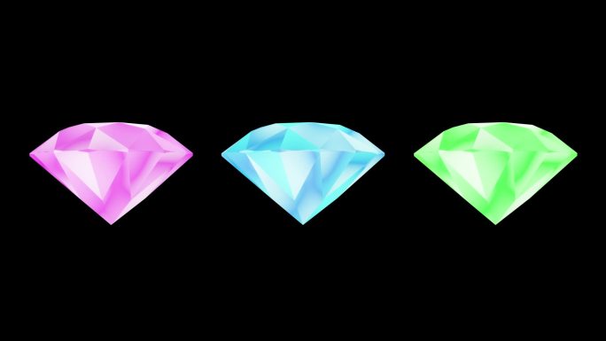 透明通道钻石 粉钻 蓝钻 绿钻