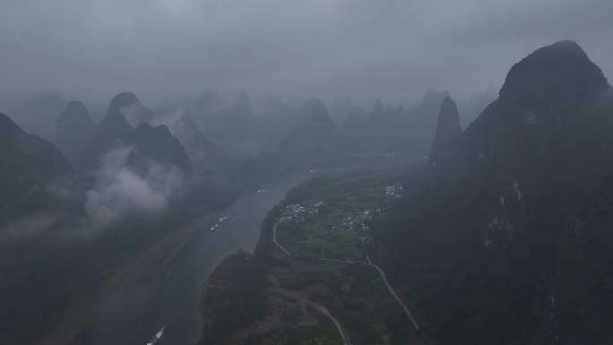 桂林漓江烟雨Log无调色片段2