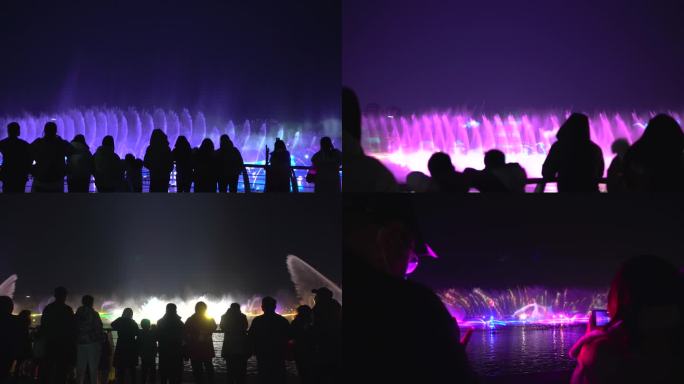 九龙湖音乐喷泉、光影水秀表演