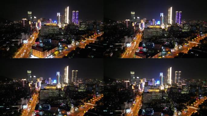 江苏无锡城市夜景灯光航拍摄影图 (3)