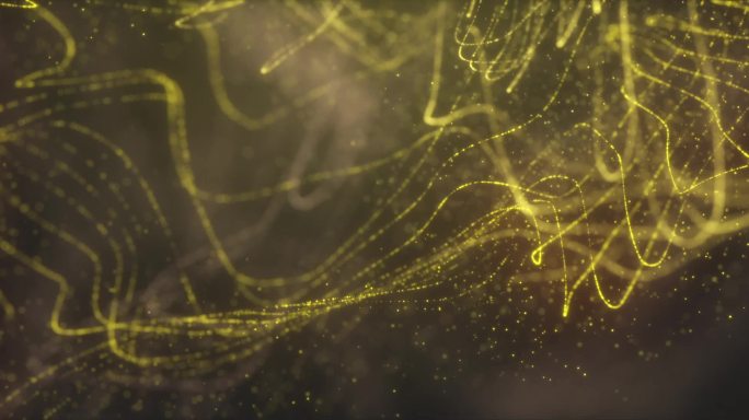 金色流光线条粒子pr模板