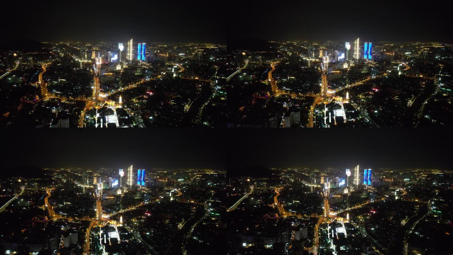 江苏无锡城市夜景灯光航拍摄影图 (2)