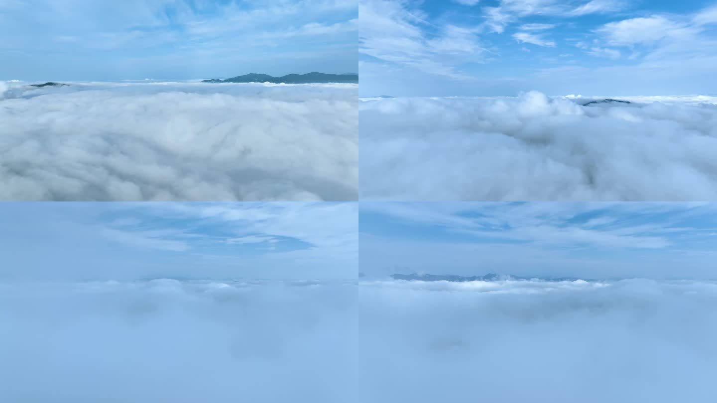 云层云海蓝天白云4K航拍