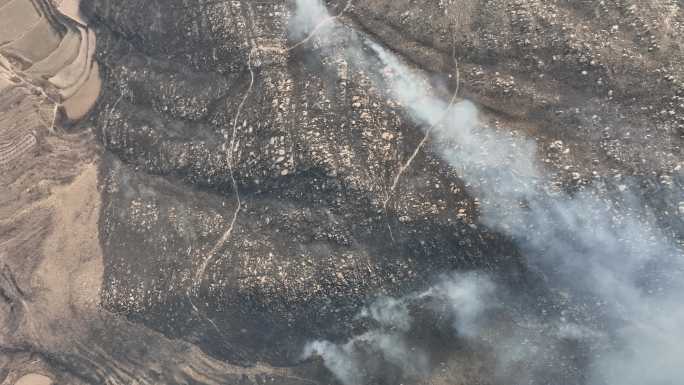 明火山火救援无人机勘察山火野外火警出勤