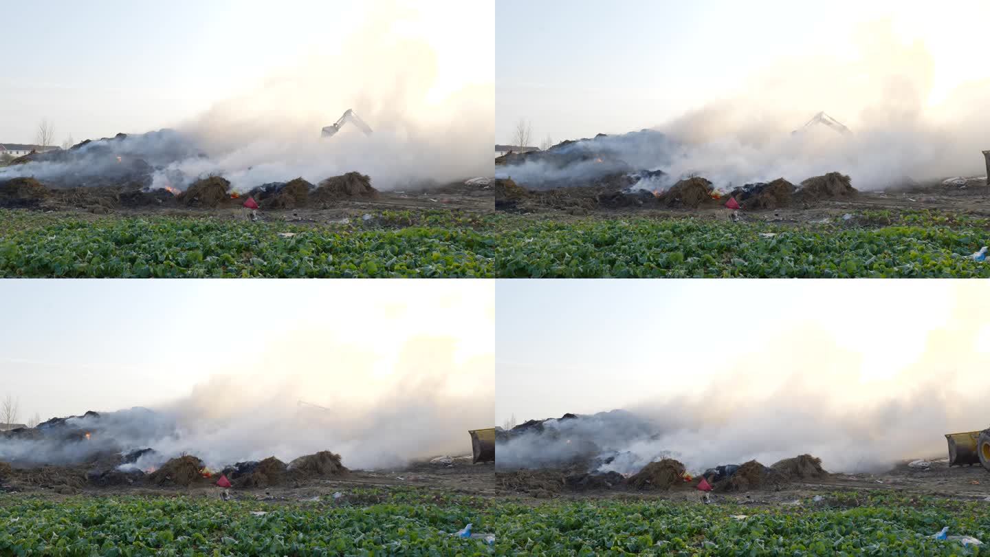 农村垃圾填埋场垃圾焚烧