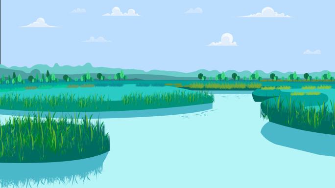 高清MG湿地公园城市公园湿地湖泊