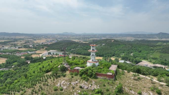 盘龙山 航拍 确山盘龙山公园