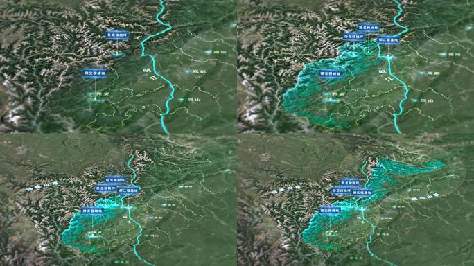 AE区位图大气穿云四川岷江大熊猫基地分布