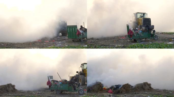 垃圾焚烧，垃圾处理场着火污染空气环境