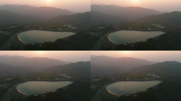 航拍浙江湖州安吉江南天池抽水蓄能电站