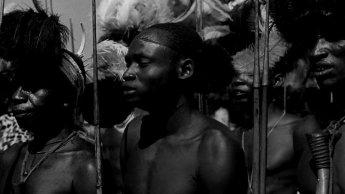 20年代非洲原始土著部落狩猎面具舞蹈