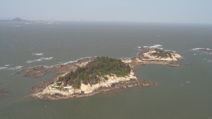 泉州石狮市古浮湾大山屿海滨风光