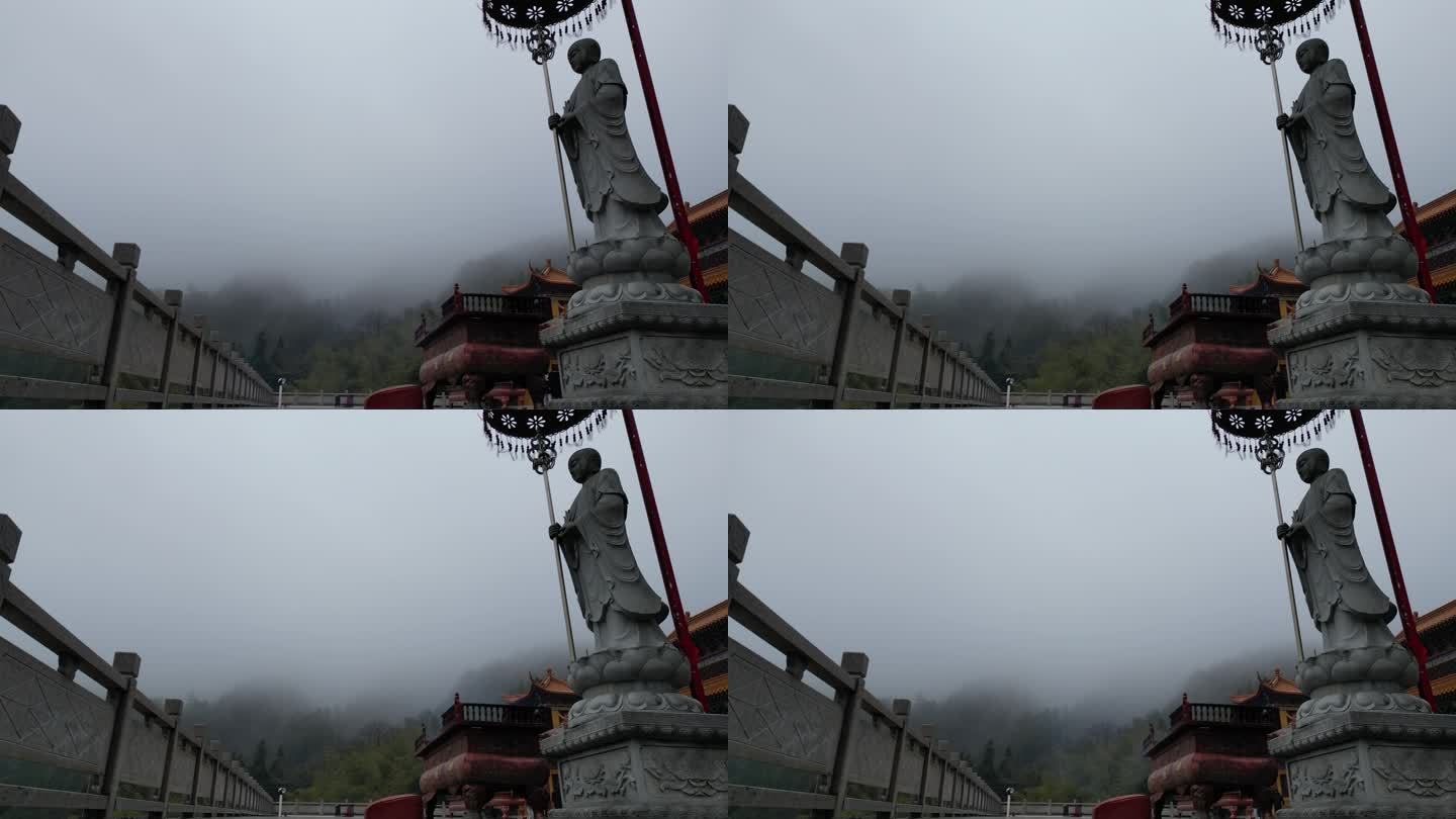 仙境寺庙云里雾里神仙岭