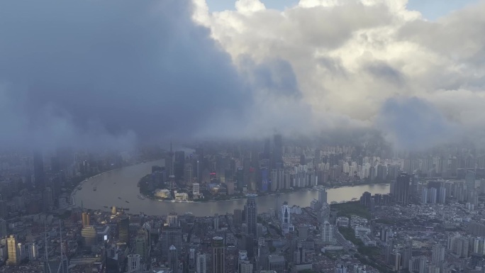 上海台风天航拍