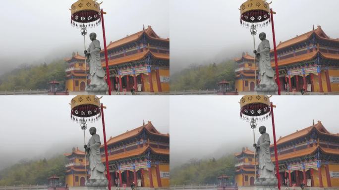 云里雾里仙境寺庙地藏王