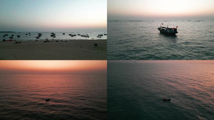 乐东 鱼船 渔船 船 海上日出 海上日落