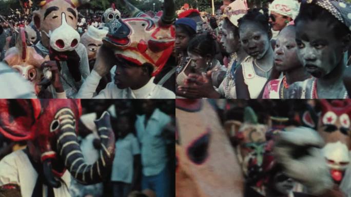 70年代非洲几内亚少数民族文化服装
