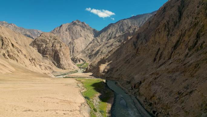 2.7K航拍新疆喀喇昆仑山喀拉喀什河合集
