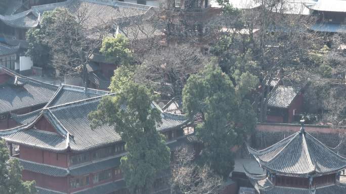 四川省凉山州西昌市泸山光福寺航拍