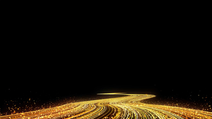 4k高清原创粒子河流黄色无限循环60秒