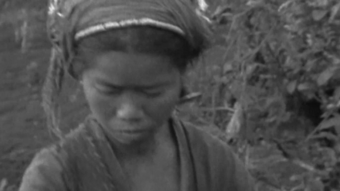 30年代东南亚泰国山区农民耕种