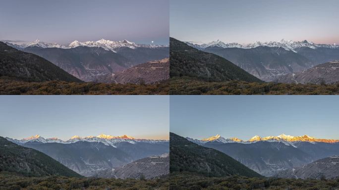 梅里雪山卡瓦格博日照金山朝霞晚霞星空银河