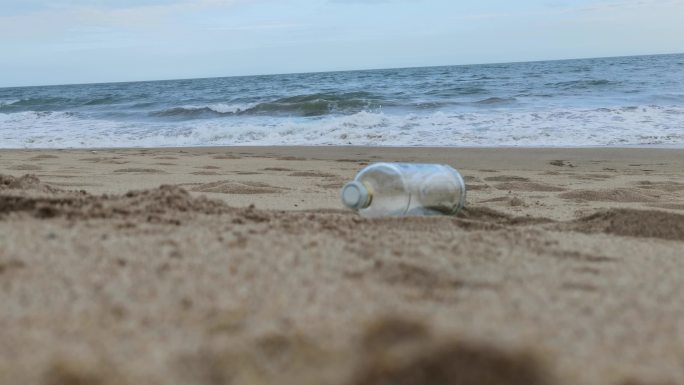 海滩漂流瓶合成素材 B