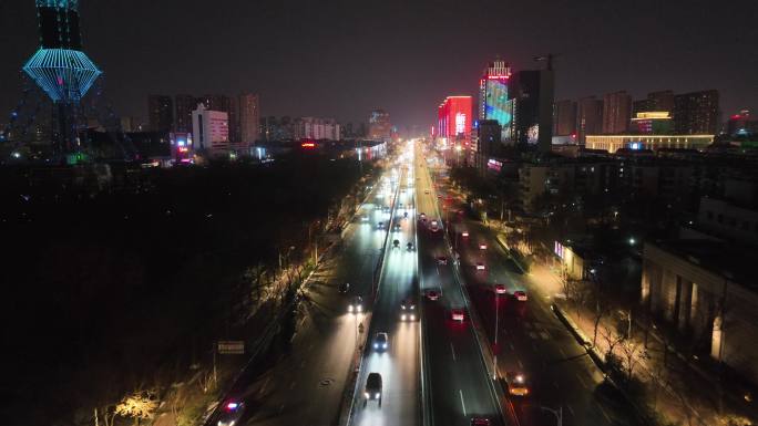 石家庄槐安路夜景