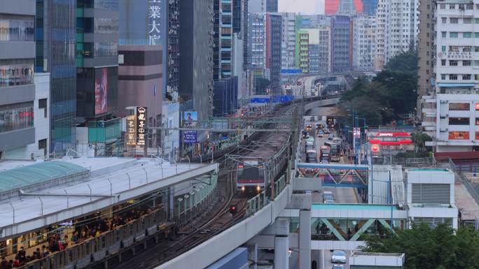 香港下班高峰地铁延时