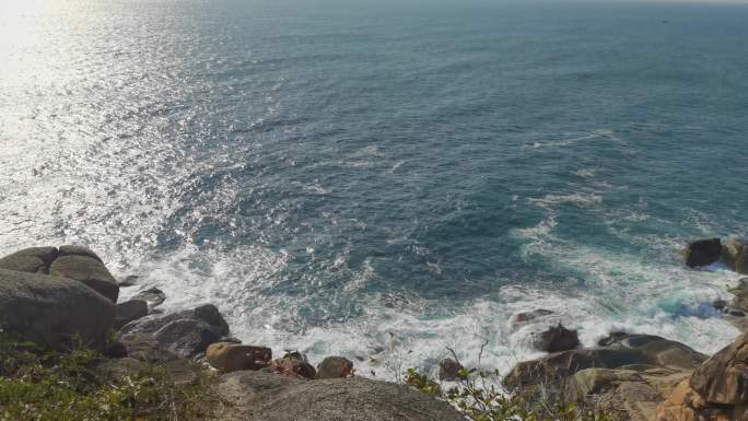 大海 礁石 海边 海浪 4K B