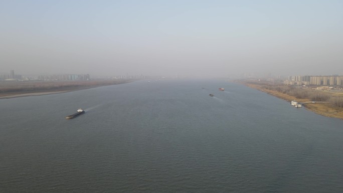 南京江心洲长江大桥4K航拍原素材