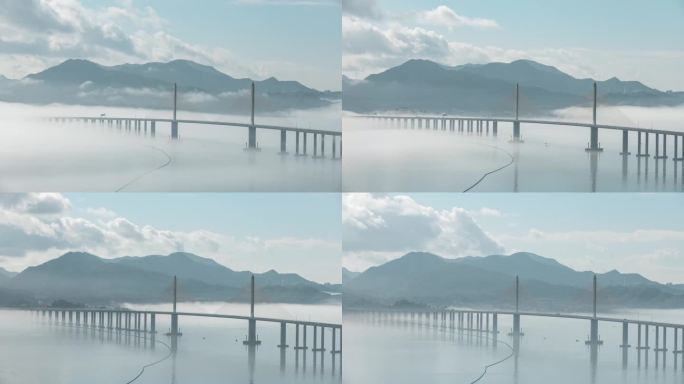 4K惠州海湾大桥平流雾延时